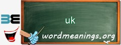 WordMeaning blackboard for uk